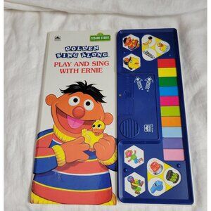 Sesame Street Book Golden Sing Along Play and Sing with Ernie 1993 hardcover